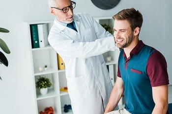 Man getting annual checkup