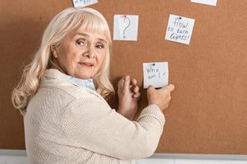 Woman with memory loss