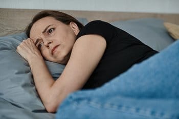 Woman having trouble sleeping