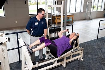 Ortho patient with Rehab staff