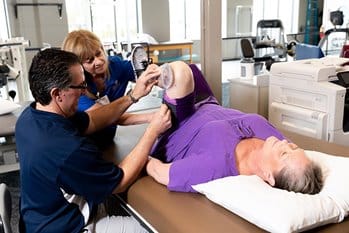 DCMC Rehab physical therapy with patient