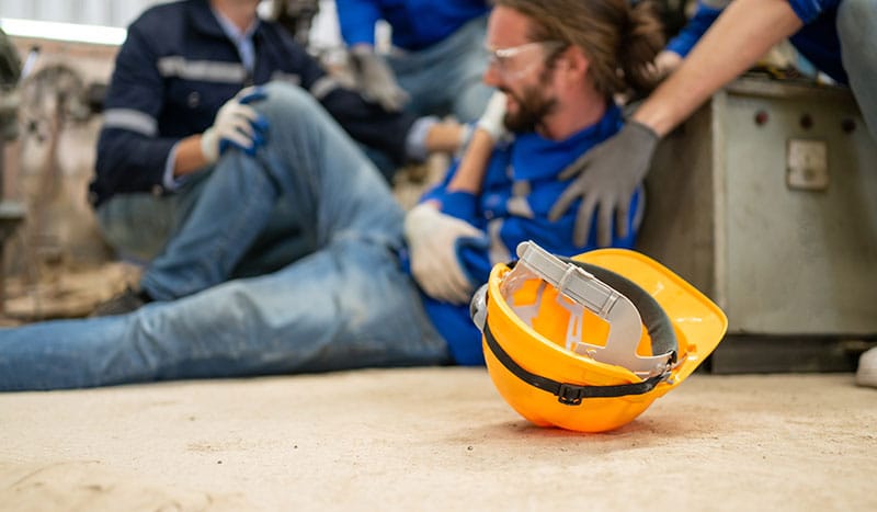 injured factory worker