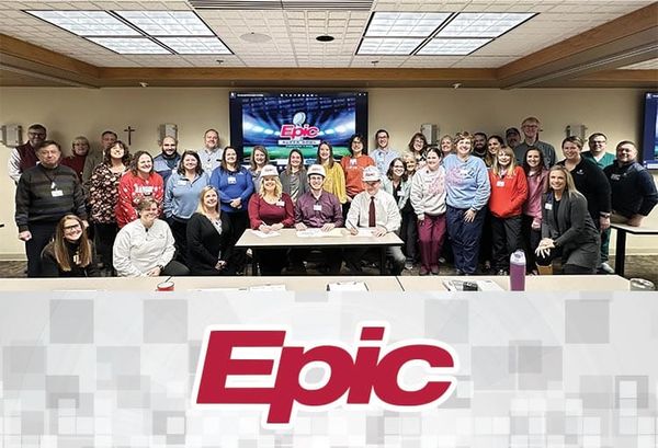 Door County Medical Center leaders signing Epic contract