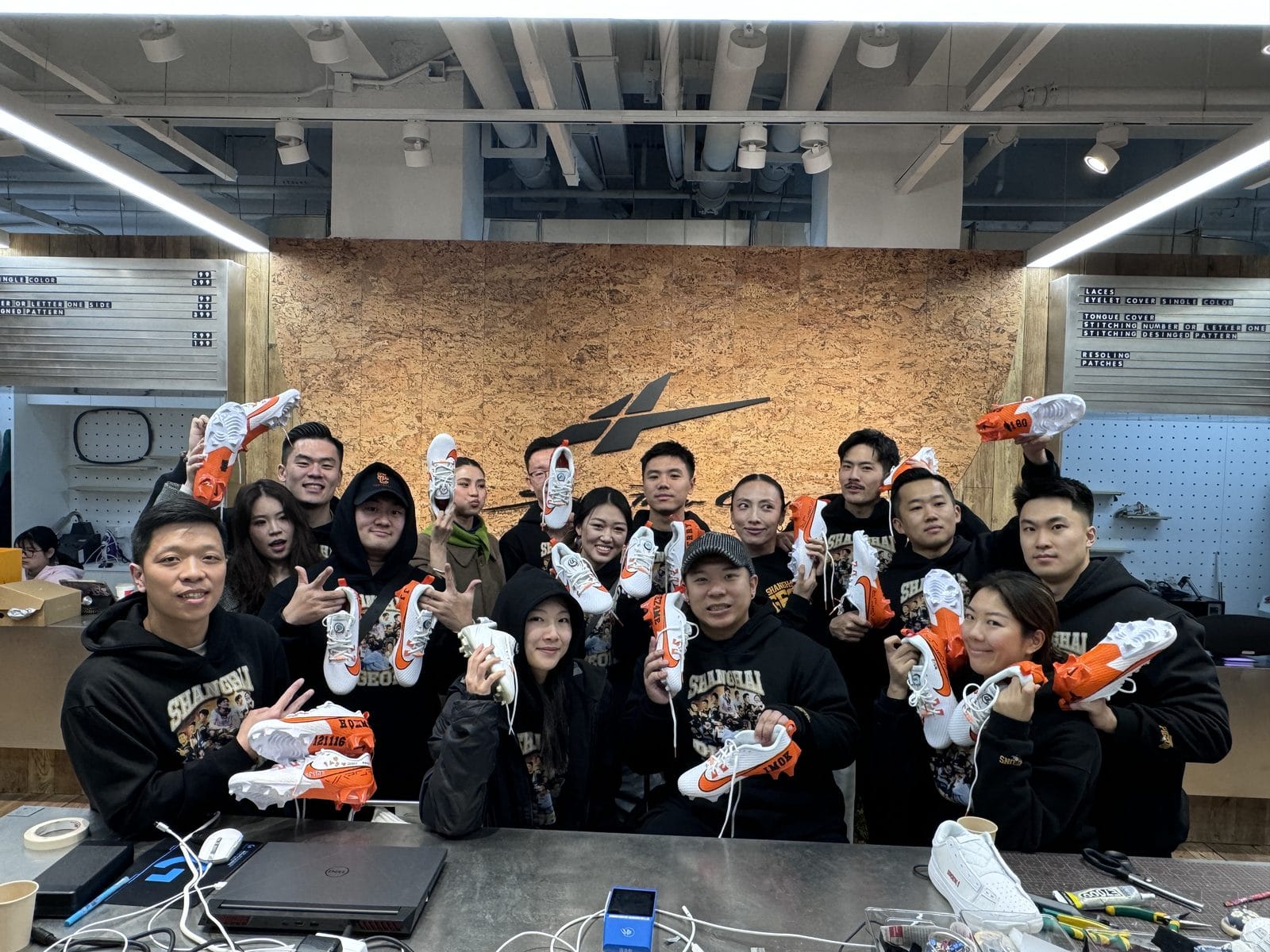 Martin Zhang at a Shanghai community sneaker and cleat workshop