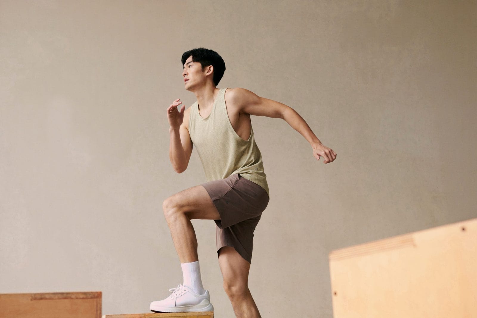 Martin Zhang in a lululemon studio campaign