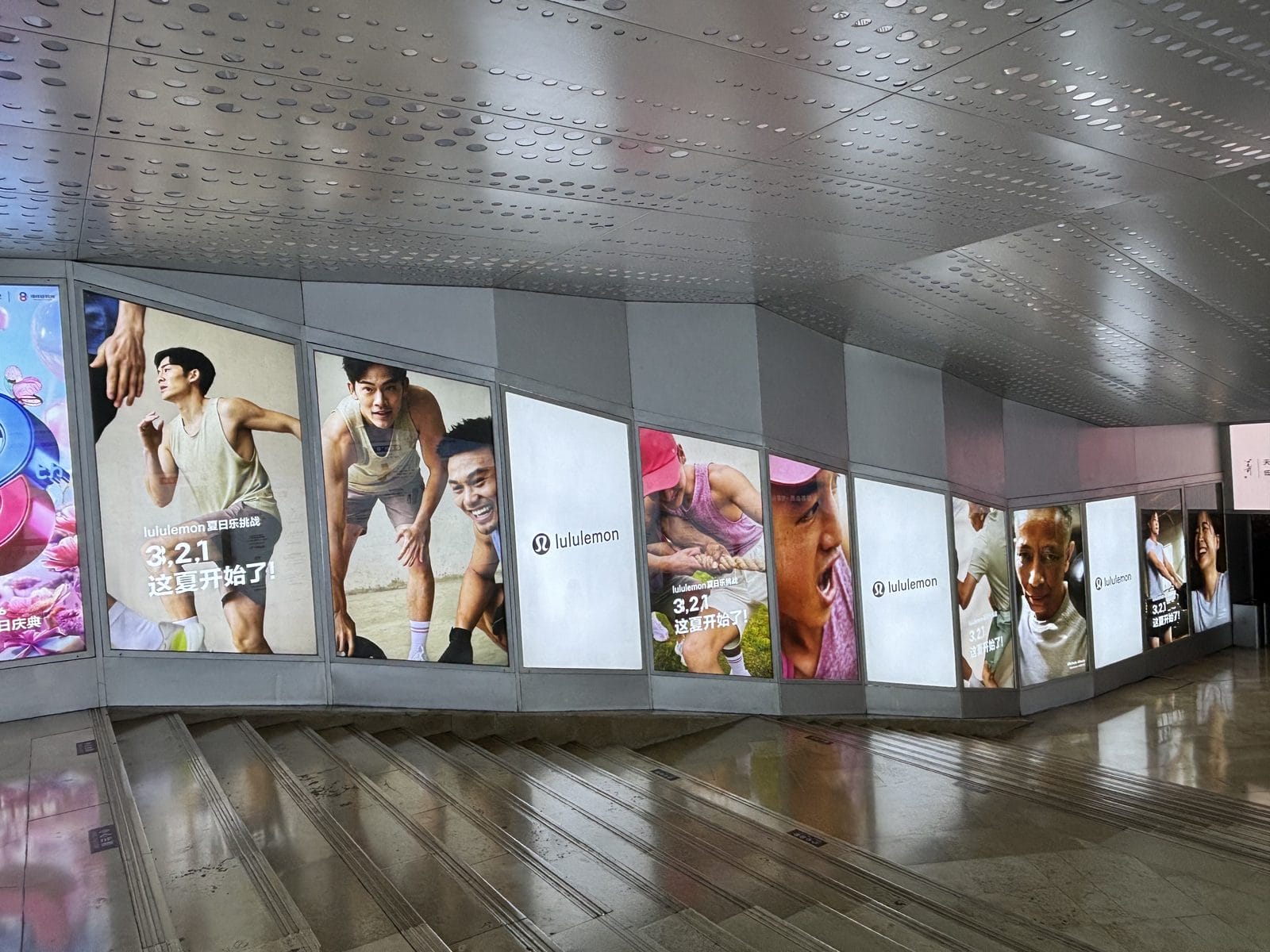 Martin Zhang in a lululemon campaign, mid-movement