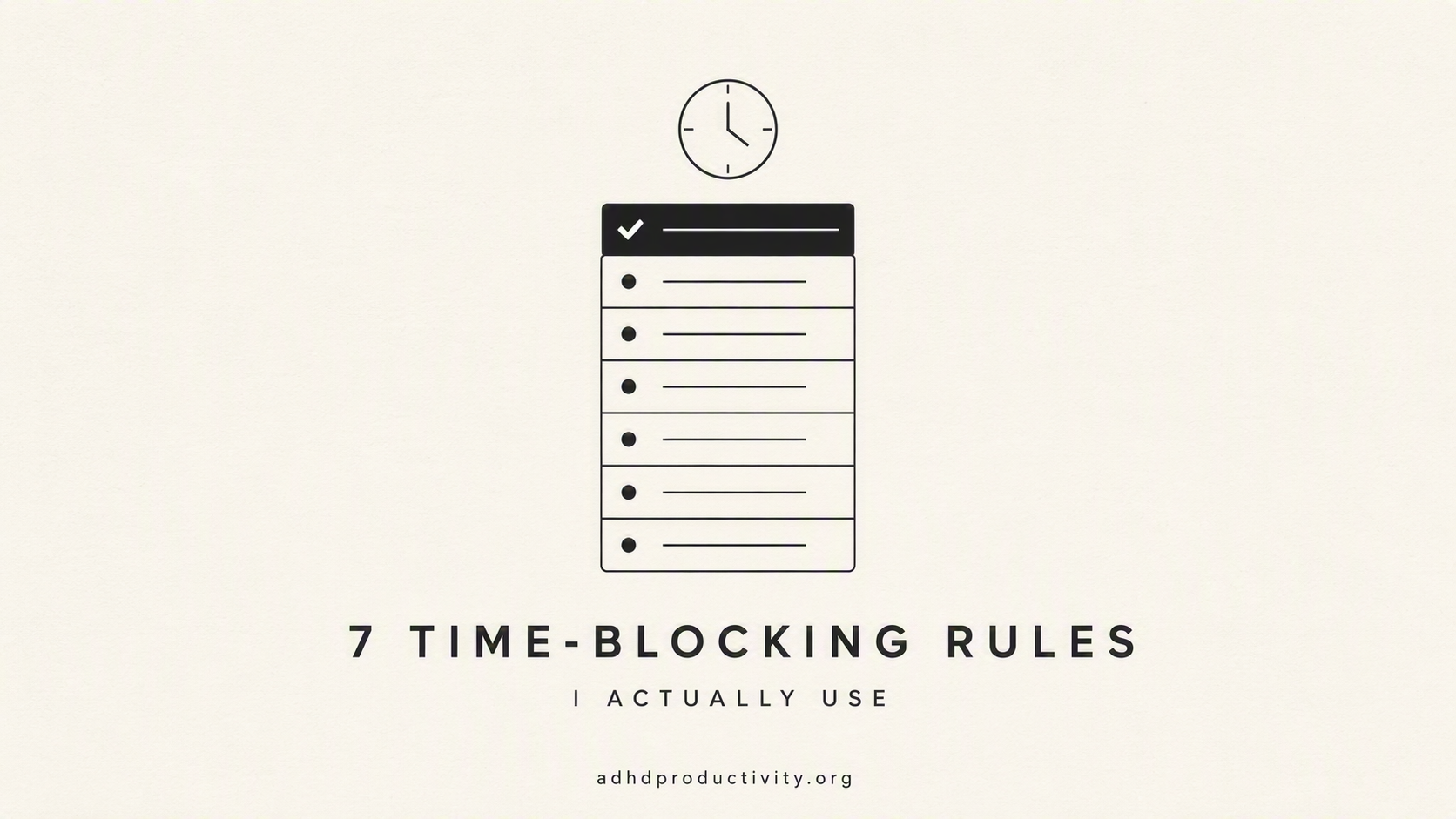 The seven Time-Blocking rules I use as an ADHDer