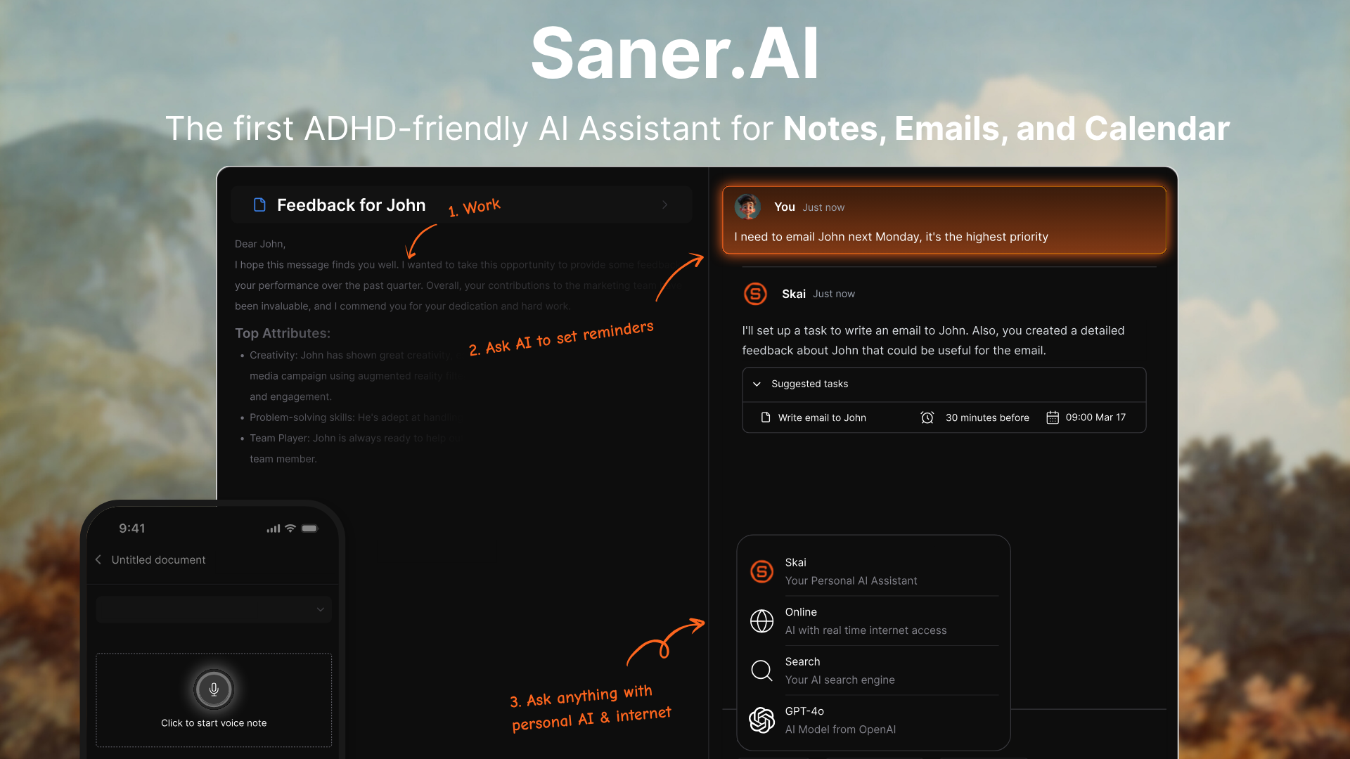 Saner.AI - ADHD app