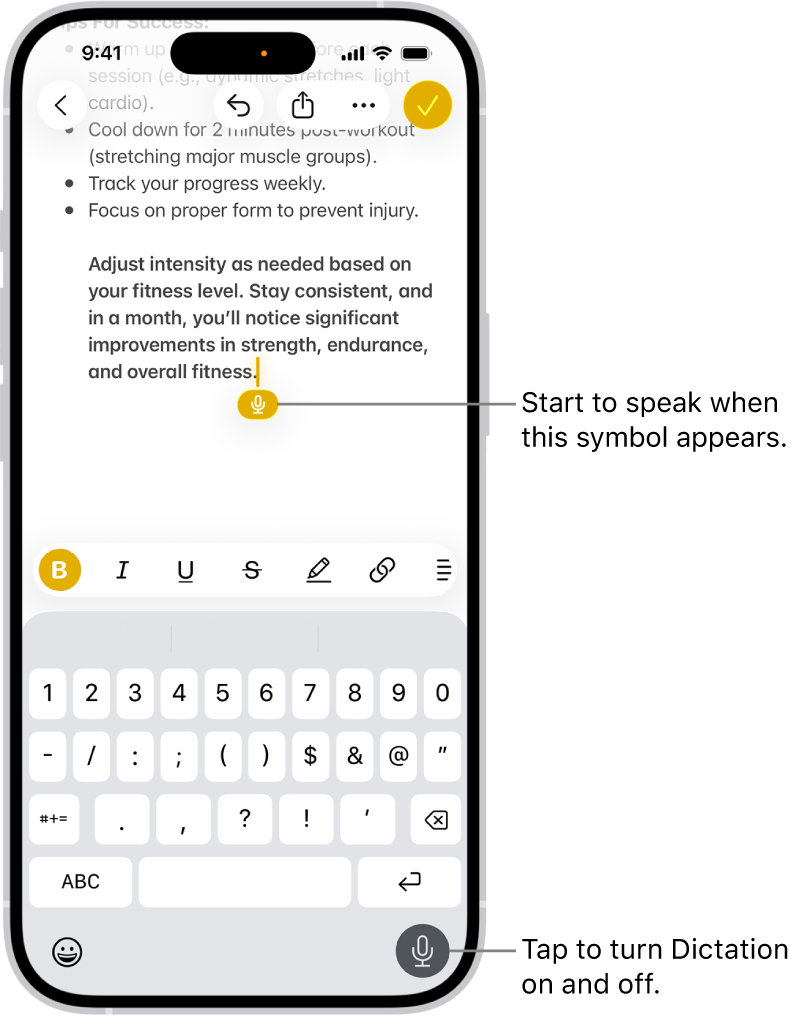 Apple dictation