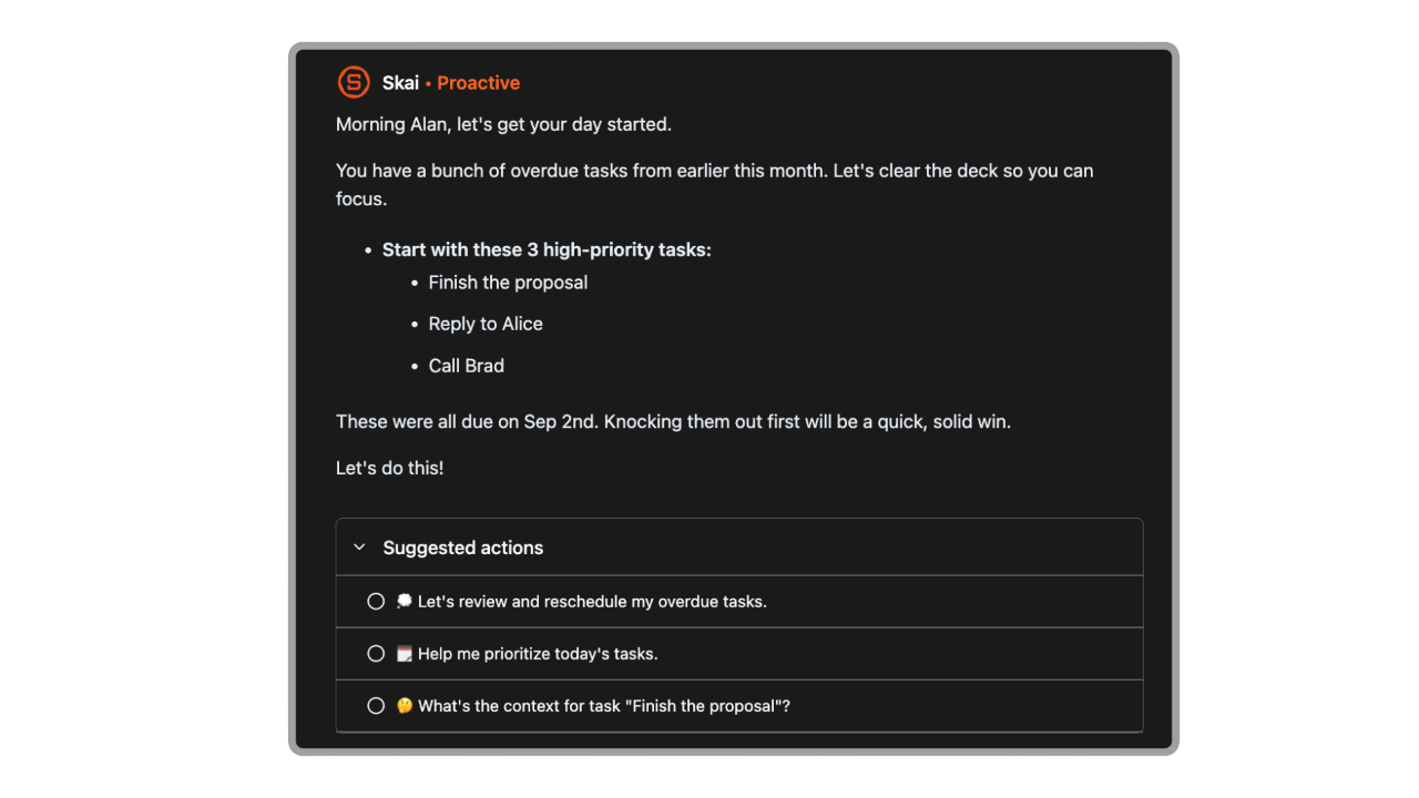 saner.ai Proactively plans your day instead of waiting for you to plan it