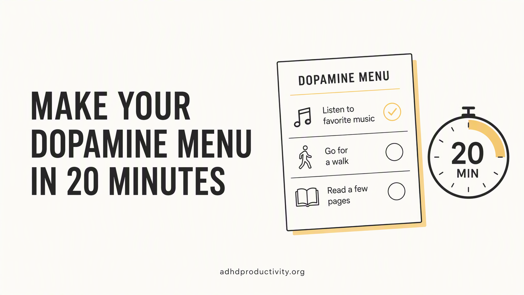 How to make a dopamine menu in 20 minutes