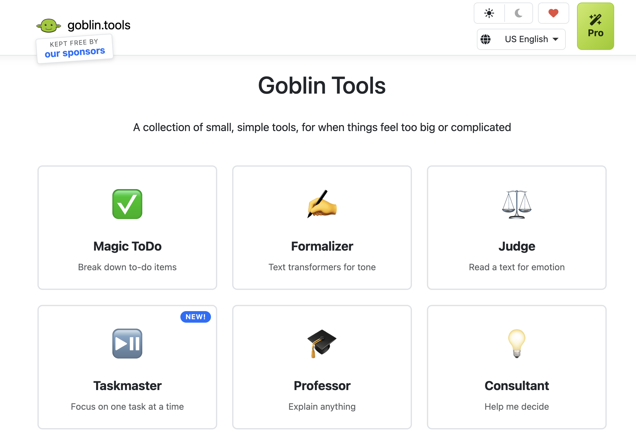 Goblin Tools — for task paralysis