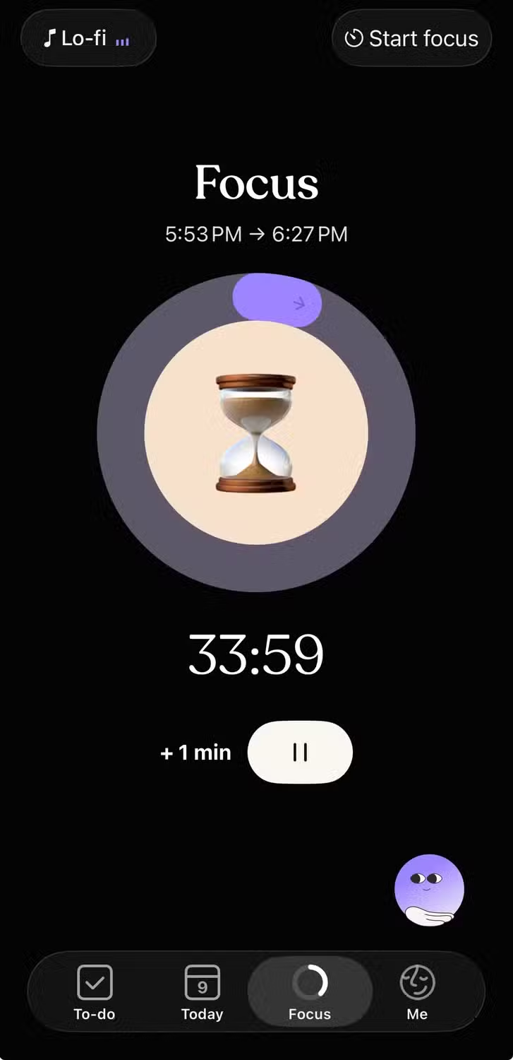 tiimo Focus Timer. 