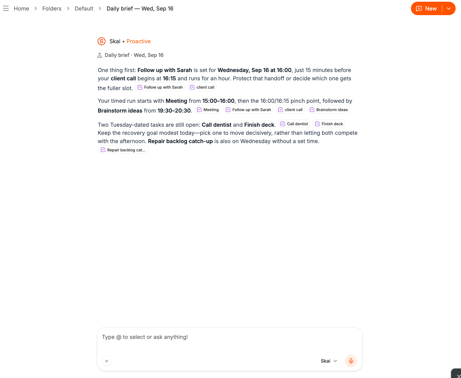 saner.ai proactive