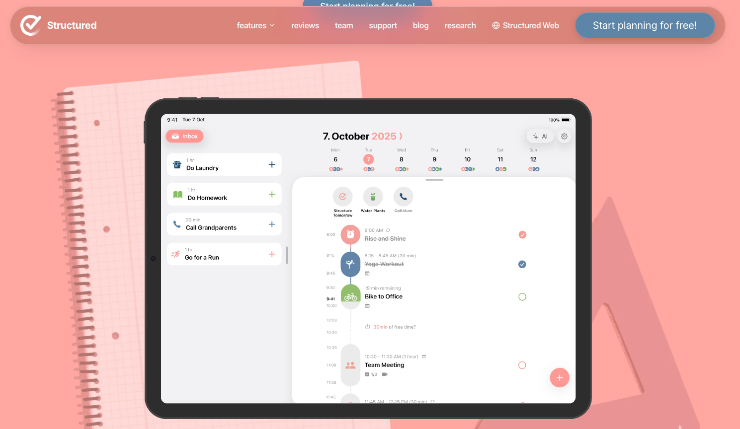 Structured: a visual timeline you'll actually look at