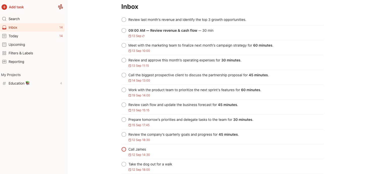 Where Todoist is excellent