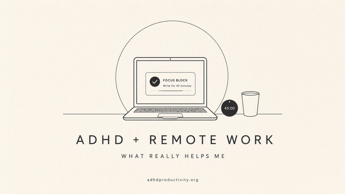 ADHD and Remote Work: What Really Really Helps Me