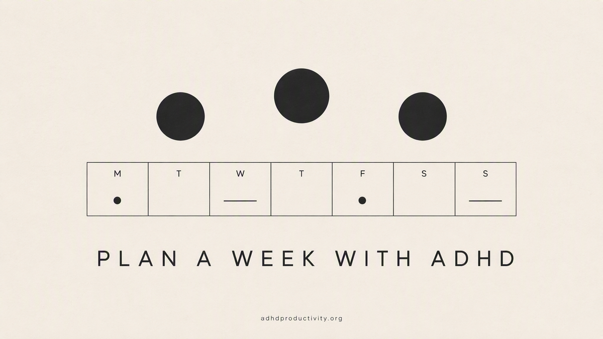 How to Plan a Week With ADHD (the real system I use)