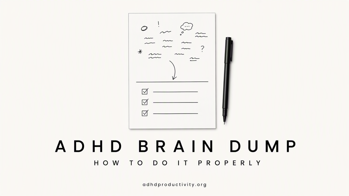 ADHD Brain Dump: How to do it properly