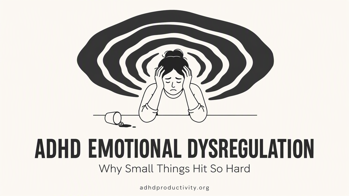 ADHD Emotional Dysregulation: Why Small Things Hit So Hard
