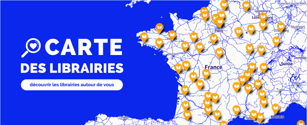 Projet Je Soutiens Ma Librairie qui référence les librairies françaises à travers le territoire