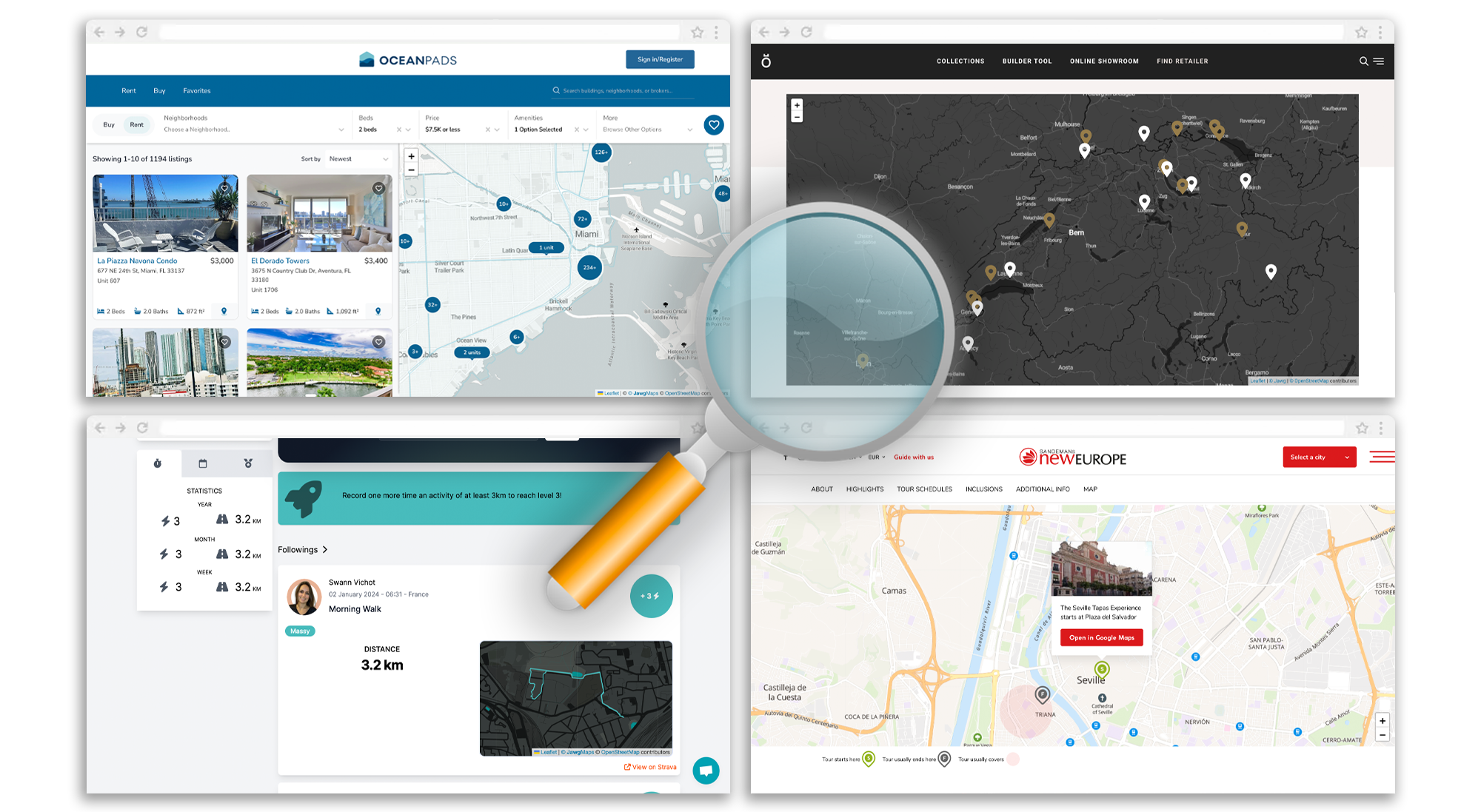 Showcase of international interactive maps