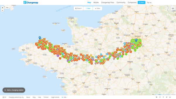 Showcase de cartes interactives