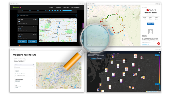 Showcase de cartes interactives  – Sport et transports