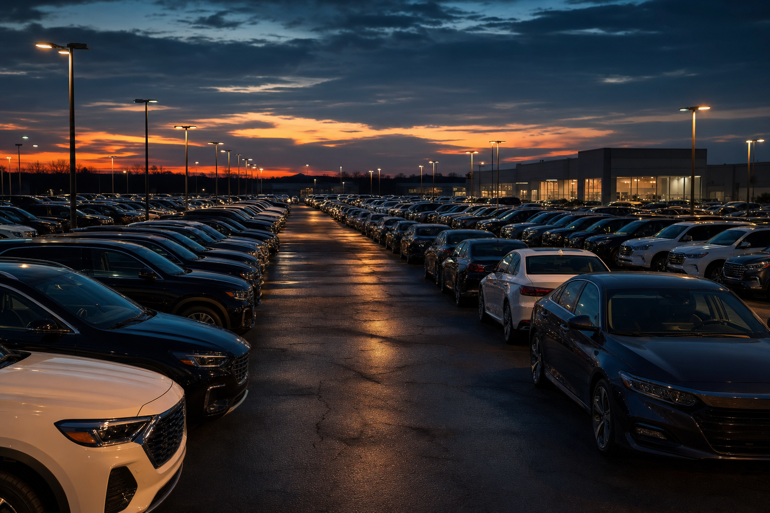Dealer lot at dusk — DGActual Market Brief July 27