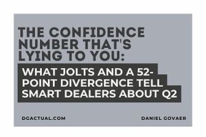 The Confidence Number That's Lying to You: What JOLTS and a 52-Point Divergence Tell Smart Dealers About Q2