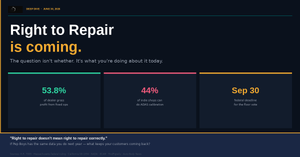 Right to Repair Is Coming. Here Is What It Actually Means for Your Service Lane.