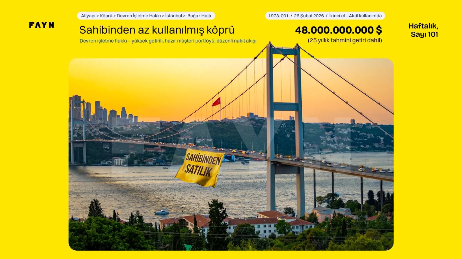 Sahibinden az kullanılmış köprü