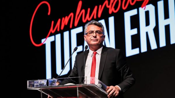 KKTC’nin yeni cumhurbaşkanı Tufan Erhürman’ın portresi