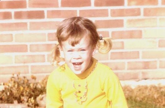 Young girl yelling