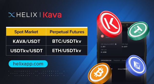 Decentralized Kava (KAVA) and USDTkv Markets Listing on Helix