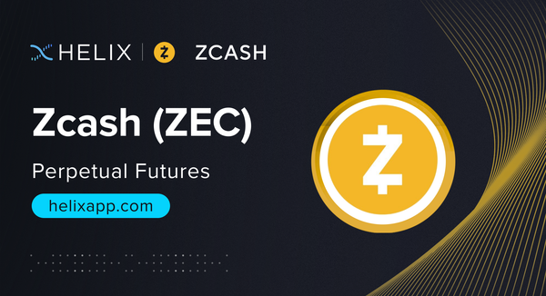 Zcash ($ZEC) Perpetual Futures Listing on Helix