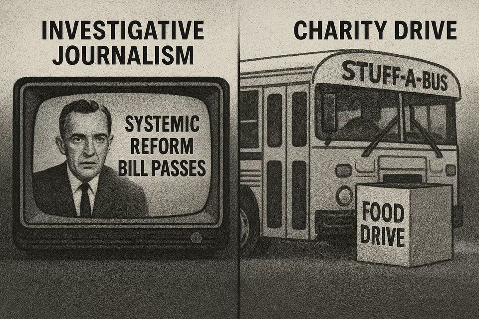 The 6 O’Clock News vs. The 5 O’Clock Food Drive