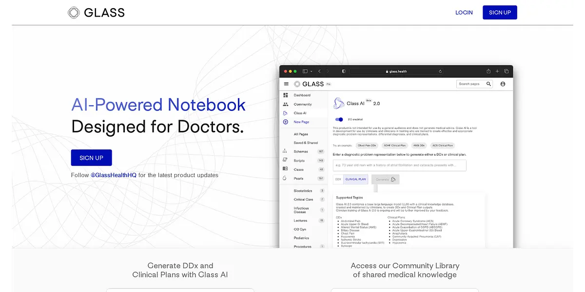 Glass Health - empower doctors with AI-assisted diagnosis and clinical decision-making