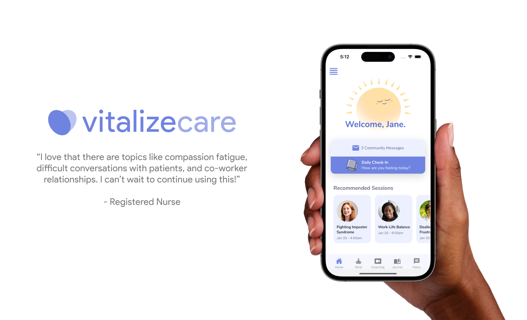 Vitalize Care: Mental Health Support for Healthcare Staff