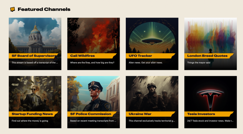 Infobot - The AI-generated news network