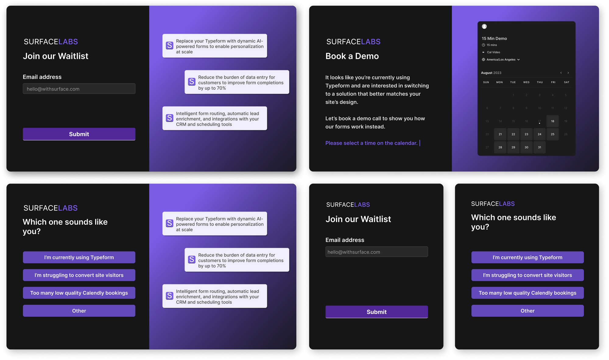 Surface Labs - Intelligent Forms Designed to 10x Site Conversions