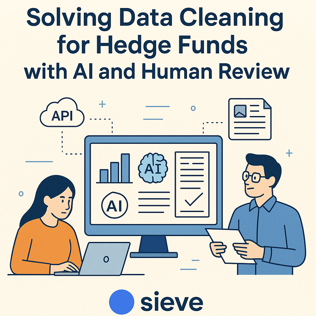 Sieve - AI + human review to solve data cleaning - accessible via API or Excel