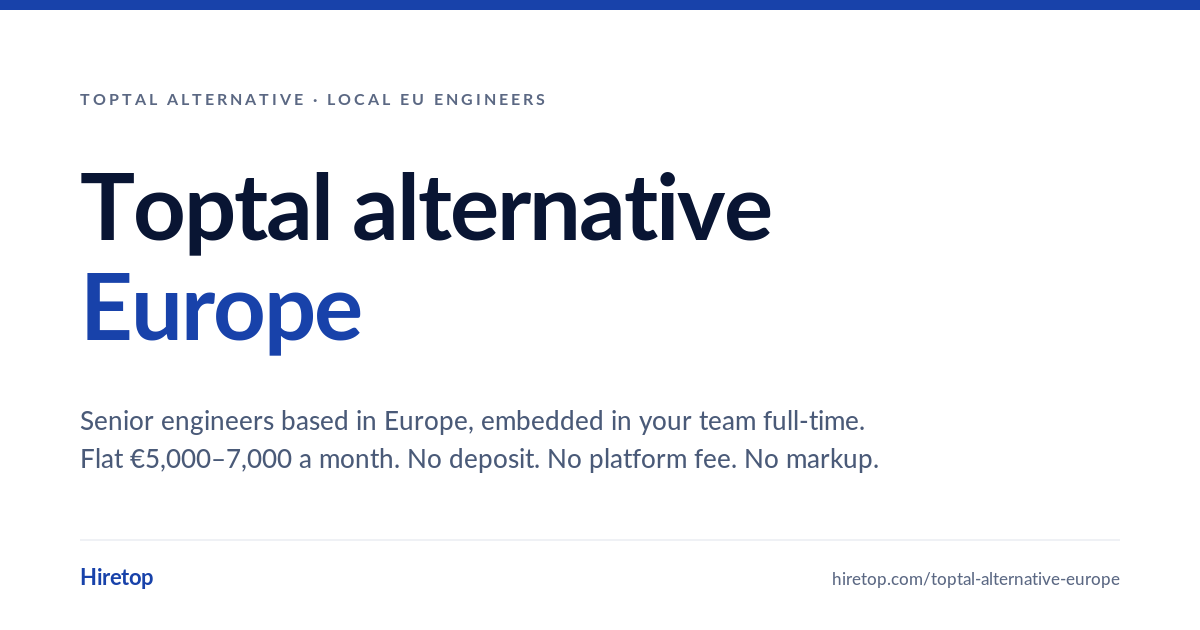 Toptal alternative Europe