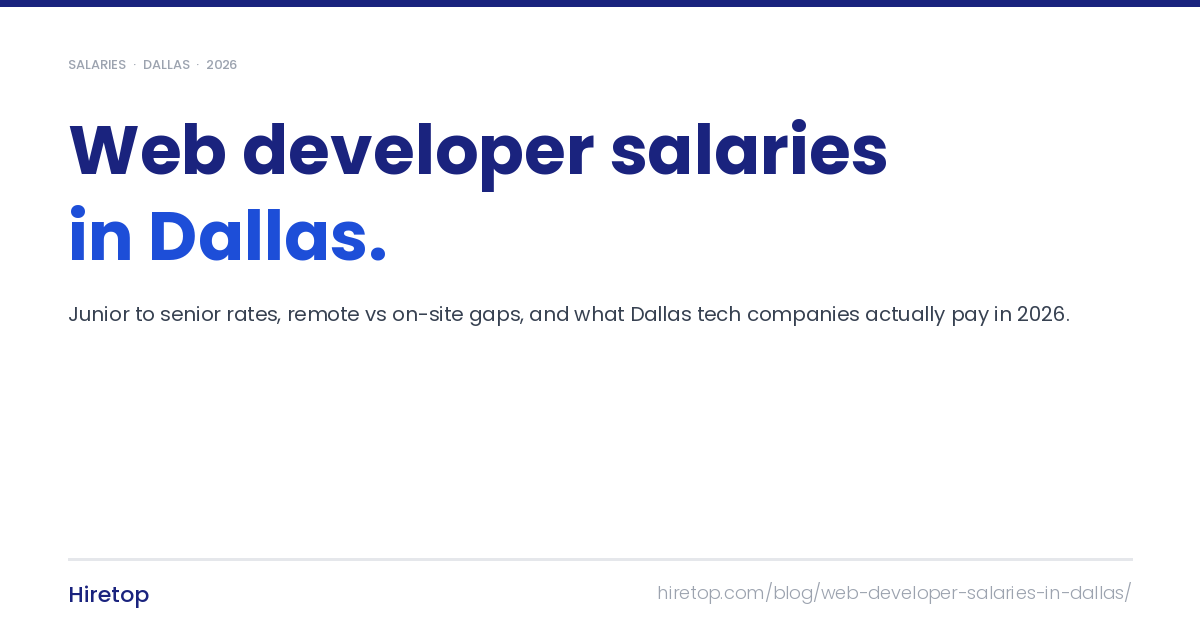 Web Developer Salaries in Dallas