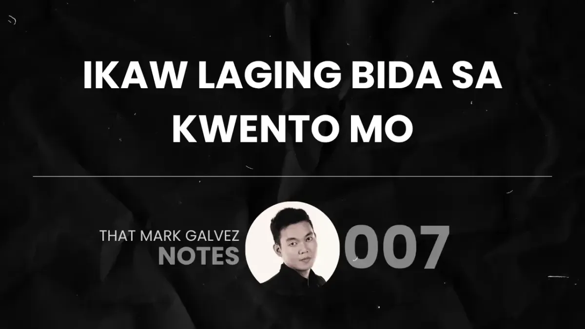 Wag mandamay kung hindi makasabay.