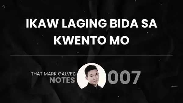 Wag mandamay kung hindi makasabay.