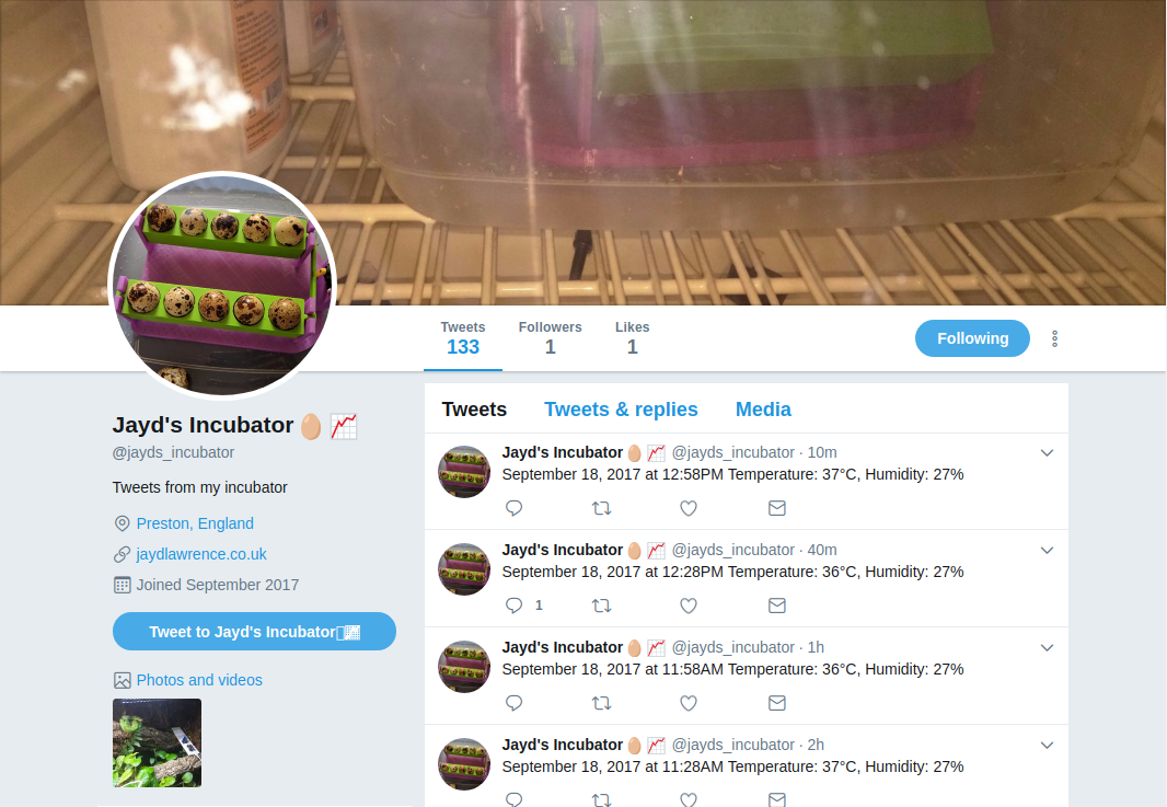 Temperature and Humidity Tweet Bot
