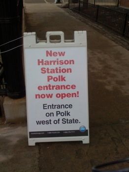 CTA Mum on New Polk Street Red Line Entrance