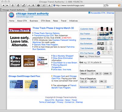 Not Your Father's CTA Homepage!