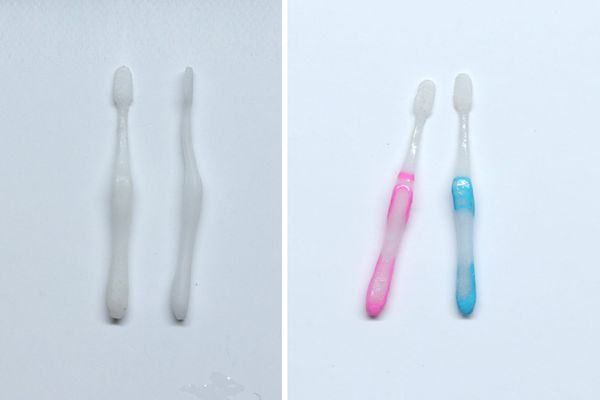 Make a tiny toothbrush